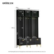 Garderoben - Set mit Bank, Haken & Stauraum - YB - N657P23810910S - 3 - yorbiy.com