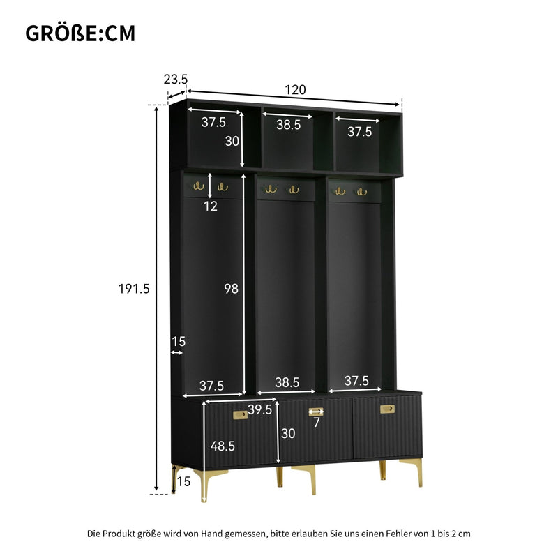 Garderoben - Set mit Bank, Haken & Stauraum - YB - N657P23810910S - 3 - yorbiy.com