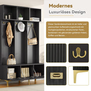 Garderoben - Set mit Bank, Haken & Stauraum - YB - N657P23810910S - 6 - yorbiy.com
