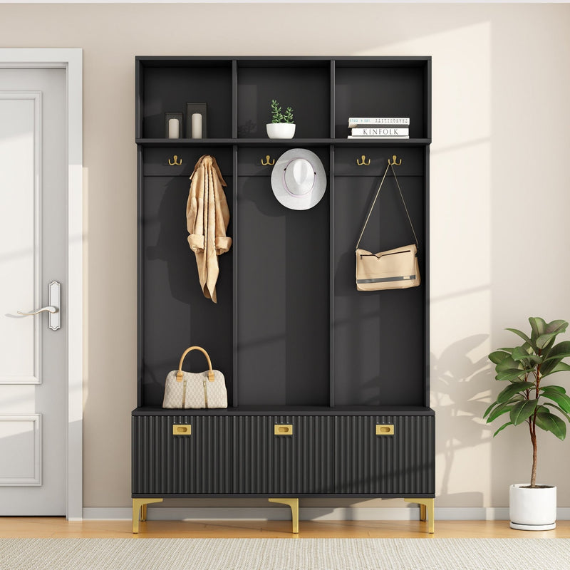 Garderoben - Set mit Bank, Haken & Stauraum - YB - N657P23810910S - 7 - yorbiy.com