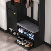 Garderoben - Set mit Sitzbank, Schubladen, Kleiderhaken und Lochwand - YB - N657P29427071S - 14 - yorbiy.com
