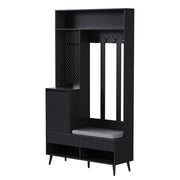 Garderoben - Set mit Sitzbank, Schubladen und 4 Kleiderhaken - YB - N657P29427273W - 11 - yorbiy.com