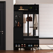Garderoben - Set mit Sitzbank, Schubladen und 4 Kleiderhaken - YB - N657P29427273W - 20 - yorbiy.com