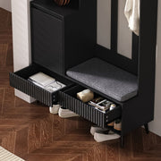 Garderoben - Set mit Sitzbank, Schubladen und 4 Kleiderhaken - YB - N657P29427273W - 14 - yorbiy.com