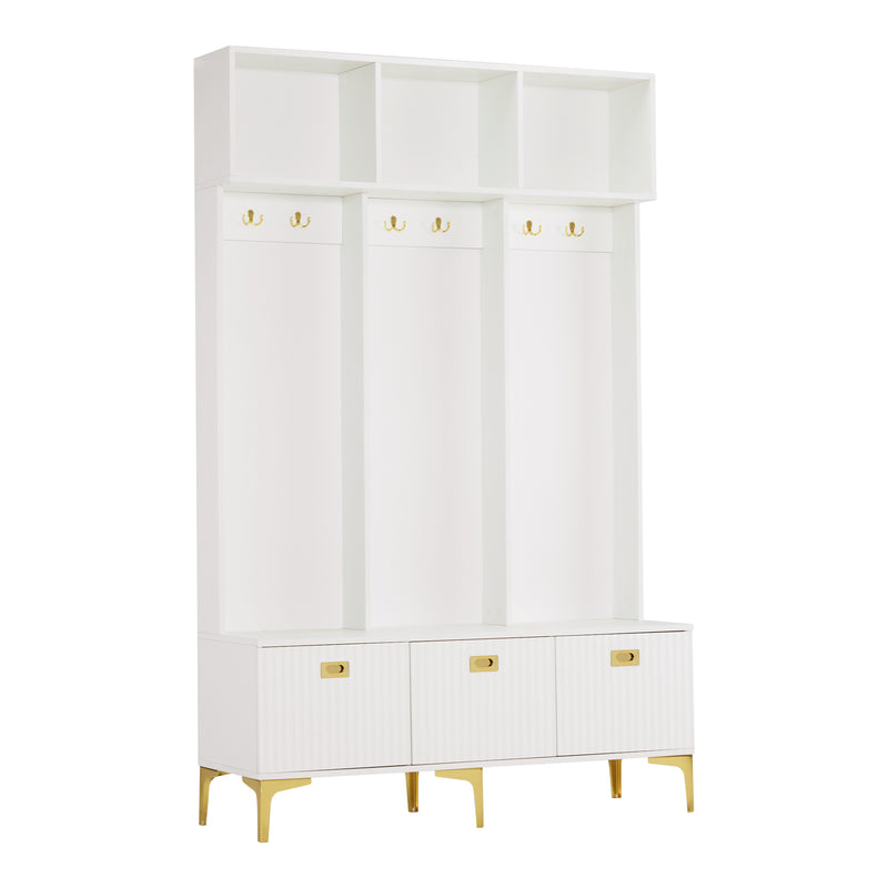 Garderoben - Set mit Bank, Haken & Stauraum - YB - N657P23810910W - 8 - yorbiy.com