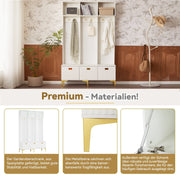 Garderoben - Set mit Bank, Haken & Stauraum - YB - N657P23810910W - 11 - yorbiy.com