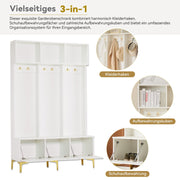 Garderoben - Set mit Bank, Haken & Stauraum - YB - N657P23810910W - 12 - yorbiy.com