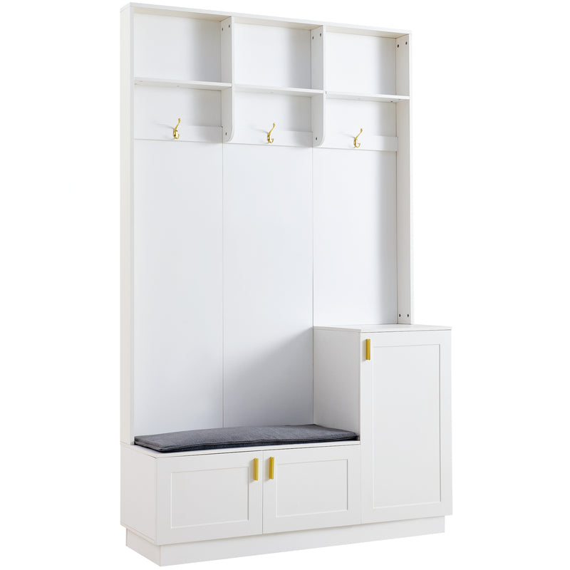 Garderoben - Set mit Bank, Schubladen und Haken - YB - N657P27134950W - 1 - yorbiy.com