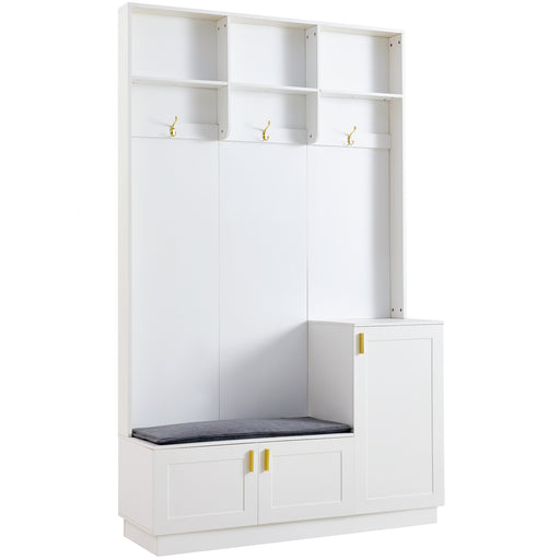 Garderoben - Set mit Bank, Schubladen und Haken - YB - N657P27134950W - 1 - yorbiy.com