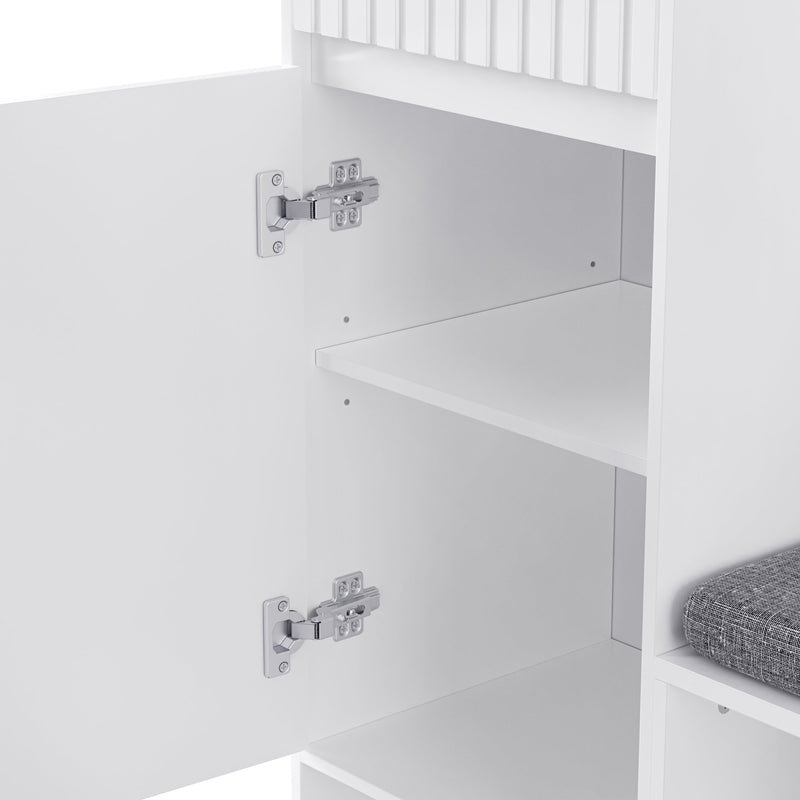 Garderoben - Set mit Sitzbank, Schubladen, Kleiderhaken und Lochwand - YB - N657P29427071W - 5 - yorbiy.com