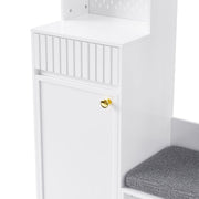 Garderoben - Set mit Sitzbank, Schubladen, Kleiderhaken und Lochwand - YB - N657P29427071W - 6 - yorbiy.com