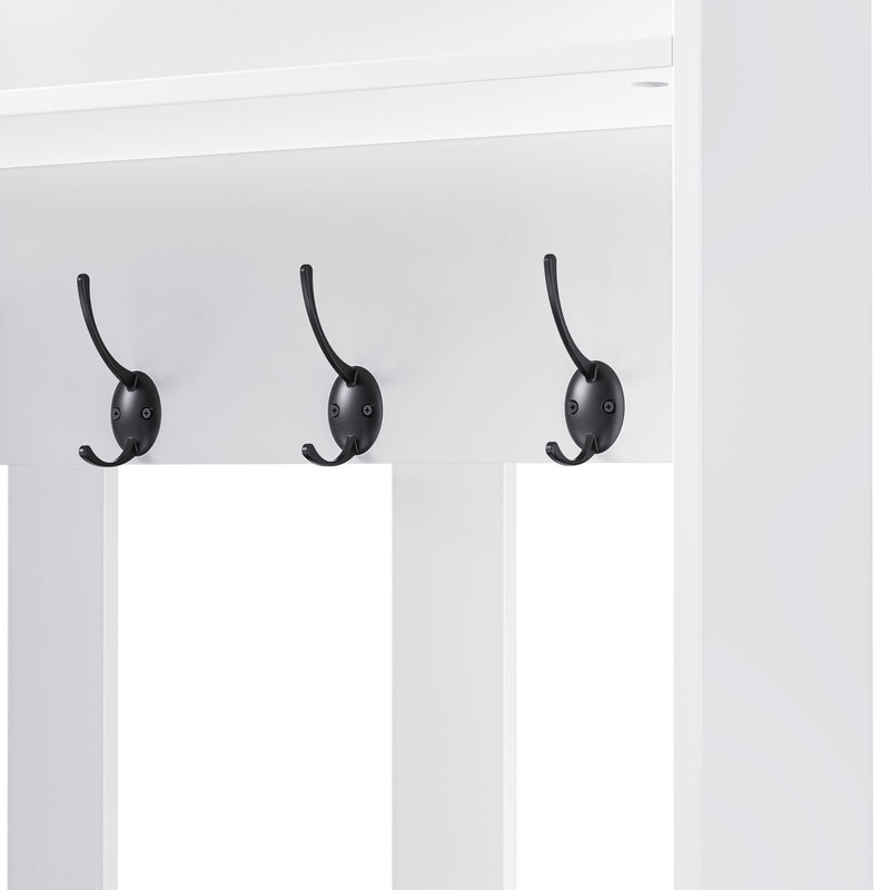 Garderoben - Set mit Sitzbank, Schubladen, Kleiderhaken und Lochwand - YB - N657P29427071W - 7 - yorbiy.com