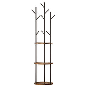 Yorbay Garderobenständer im Baum - Design mit 9 Haken & 3 Ablagen - YB104 - T073 - 1 - yorbiy.com