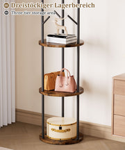 Yorbay Garderobenständer im Baum - Design mit 9 Haken & 3 Ablagen - YB104 - T073 - 6 - yorbiy.com