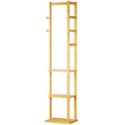 Yorbay Garderobenständer aus Bambus mit 3 Ablagen, 30 x 38/41 x 175 cm - YB081 - Z108 - 9 - yorbiy.com