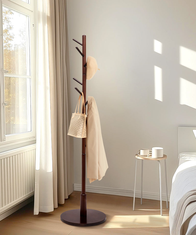 Yorbay Garderobenständer aus Buchenholz mit 9 Haken - YB078 - D039 - 16 - yorbiy.com