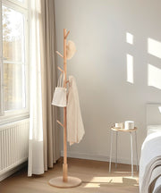 Yorbay Garderobenständer aus Buchenholz mit 9 Haken - YB078 - D040 - 8 - yorbiy.com