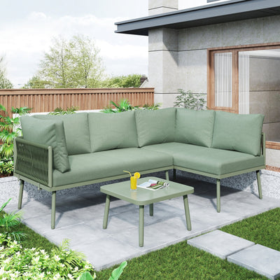 Garten - Lounge - Set aus Eisen, 2 Sofas + 1 Tisch - YB - HW24007AAD - 18 - yorbiy.com
