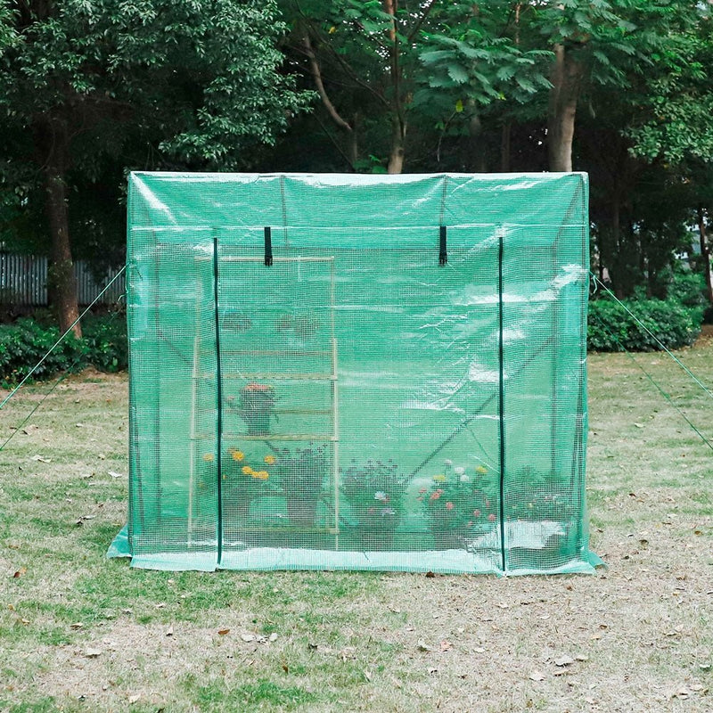 Yorbay Foliengewächshaus 200 × 80 × 143/173 cm - K565B - 8 - yorbiy.com