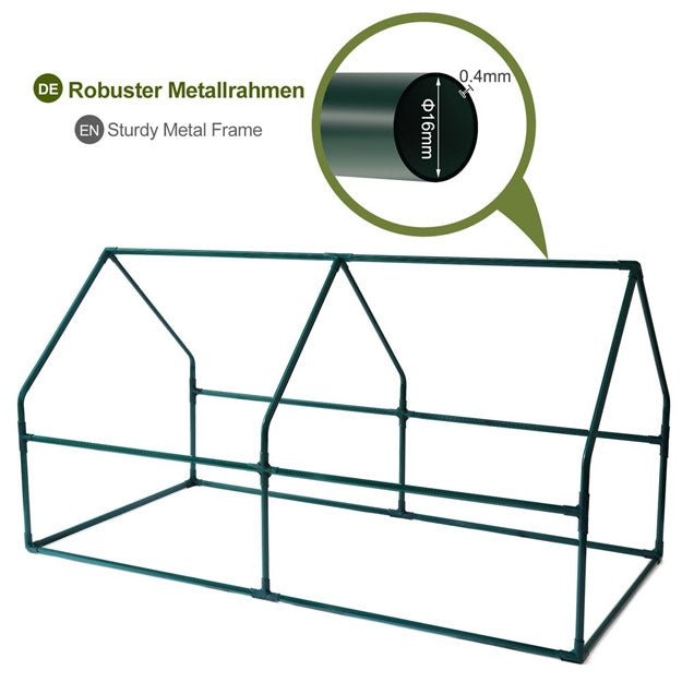 Yorbay Foliengewächshaus 120 x 60 x 60 cm / 180 x 90 x 90 cm - G37 - 6 - yorbiy.com