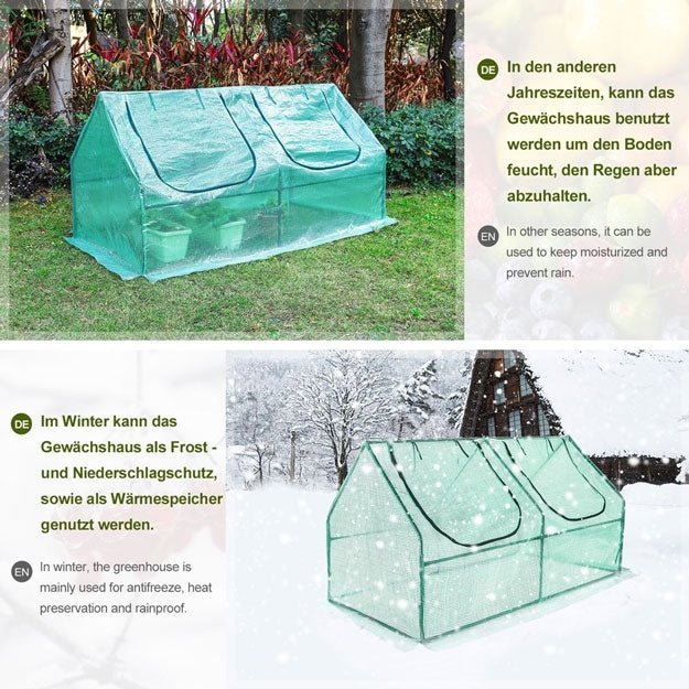 Yorbay Foliengewächshaus 120 x 60 x 60 cm / 180 x 90 x 90 cm - G37 - 9 - yorbiy.com