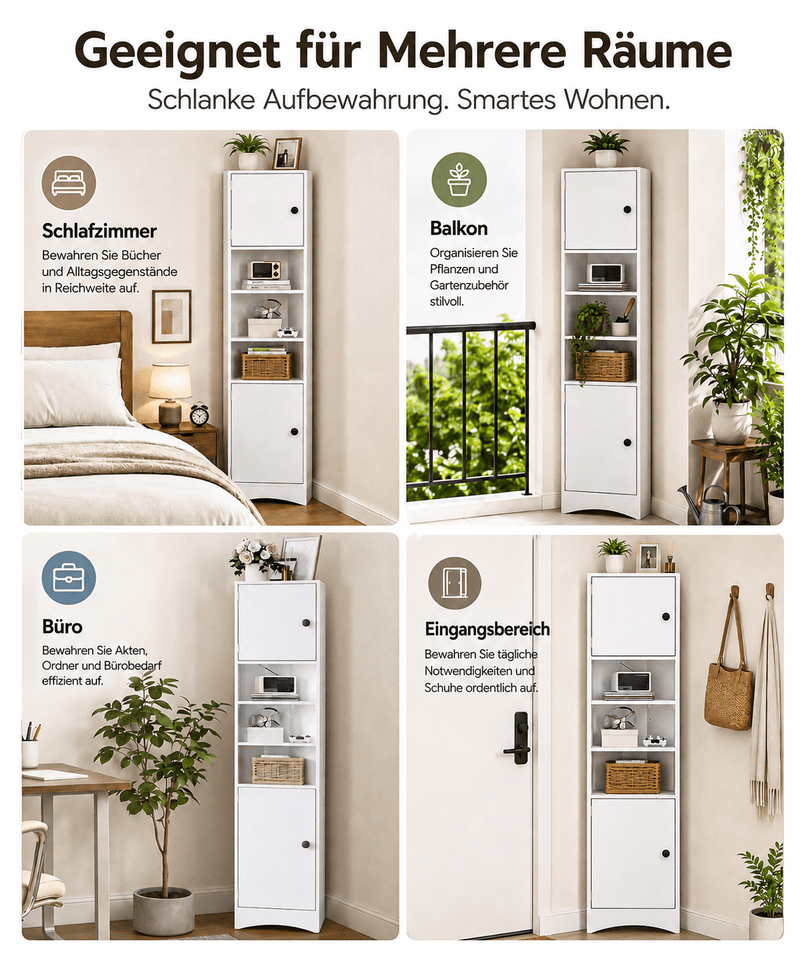 Yorbay Eckschrank, Hochschrank 37 × 24,5 × 170 cm - YW010-D078 - 7 - yorbiy.com