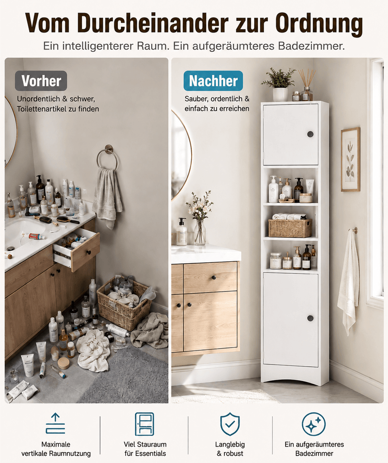 Yorbay Eckschrank, Hochschrank 37 × 24,5 × 170 cm - YW010-D078 - 6 - yorbiy.com