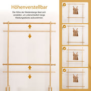 Yorbay Kinder Kleiderständer aus Bambus mit 2 Aufbewahrungsboxen - F209 - 5 - yorbiy.com