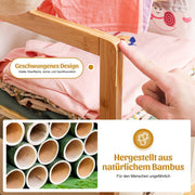 Yorbay Kinder Kleiderständer aus Bambus mit 2 Aufbewahrungsboxen - F209 - 6 - yorbiy.com