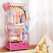 Yorbay Kinder Kleiderständer aus Bambus mit 2 Aufbewahrungsboxen - YB026 - Z048 - 11 - yorbiy.com