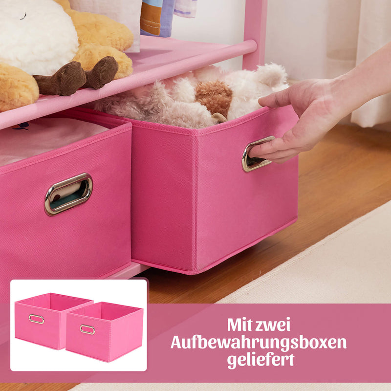 Yorbay Kinder Kleiderständer aus Bambus mit 2 Aufbewahrungsboxen - YB026 - Z048 - 6 - yorbiy.com