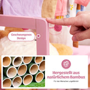 Yorbay Kinder Kleiderständer aus Bambus mit 2 Aufbewahrungsboxen - YB026 - Z048 - 8 - yorbiy.com