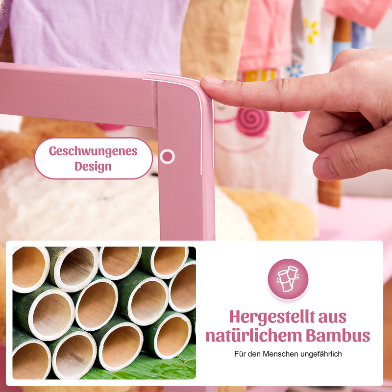 Yorbay Kinder Kleiderständer aus Bambus mit 2 Aufbewahrungsboxen - YB026 - Z048 - 8 - yorbiy.com