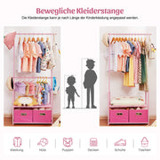 Yorbay Kinder Kleiderständer aus Bambus mit 2 Aufbewahrungsboxen - YB026 - Z048 - 9 - yorbiy.com