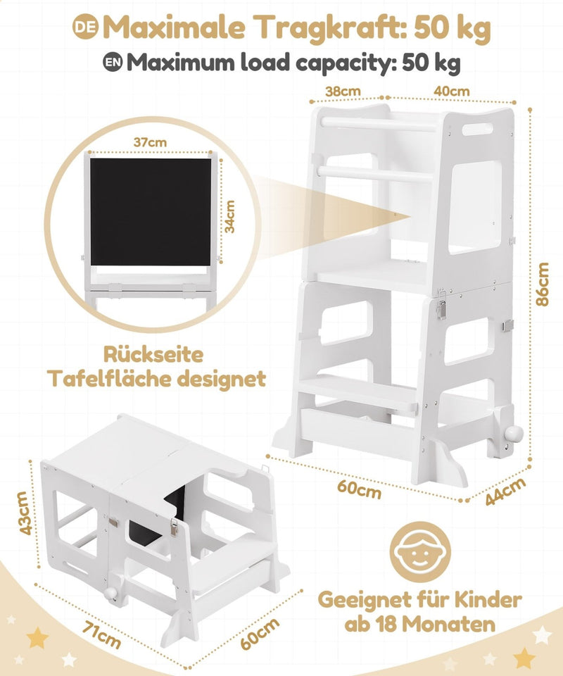 Yorbay 3 - in - 1 Montessori Kinder Lernturm - YB092-D048 - 3 - yorbiy.com