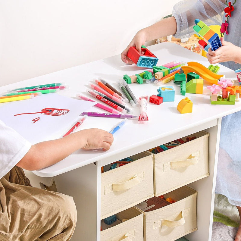 Kindersitzgruppe, Kindertisch mit 2 Stühlen und Schubladen - YB013 - D017 - yorbiy.com