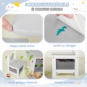 Yorbay Kindersitzgruppe, Kindertisch mit 2 Stühlen und Schubladen - YB013 - D017 - 32 - yorbiy.com
