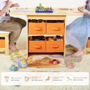 Yorbay Kindersitzgruppe, Kindertisch mit 2 Stühlen und Schubladen - YB013 - D017 - 14 - yorbiy.com