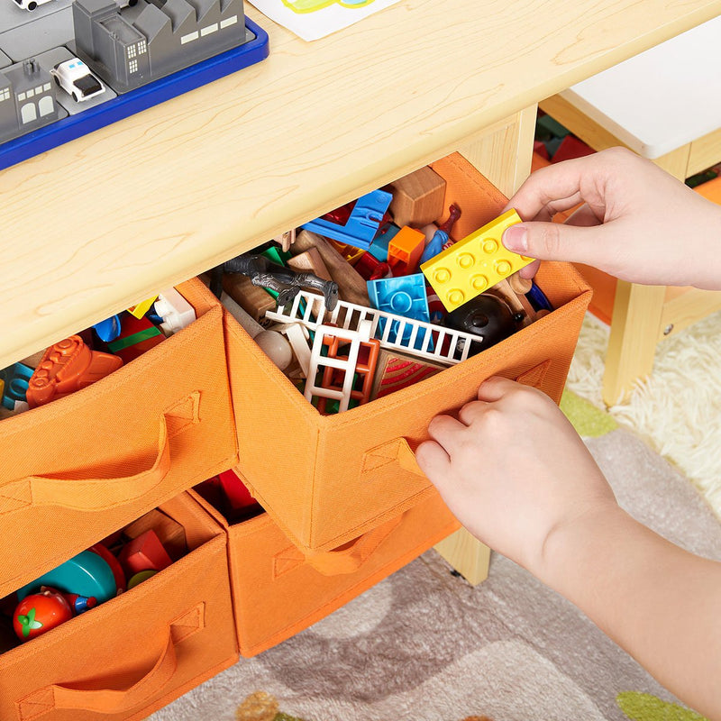 Yorbay Kindersitzgruppe, Kindertisch mit 2 Stühlen und Schubladen - YB013 - D017 - 19 - yorbiy.com