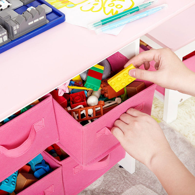 Yorbay Kindersitzgruppe, Kindertisch mit 2 Stühlen und Schubladen - YB013 - D017 - 26 - yorbiy.com