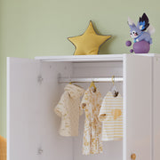 Kleiderschrank mit Stange für Kinderzimmer, 80 x 50 x 120 cm - YB - 32472324WAA - 4 - yorbiy.com