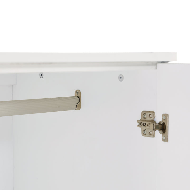 Kleiderschrank mit Stange für Kinderzimmer, 80 x 50 x 120 cm - YB - 32472324WAA - 5 - yorbiy.com