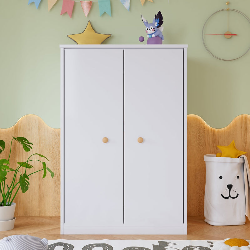 Kleiderschrank mit Stange für Kinderzimmer, 80 x 50 x 120 cm - YB - 32472324WAA - 6 - yorbiy.com