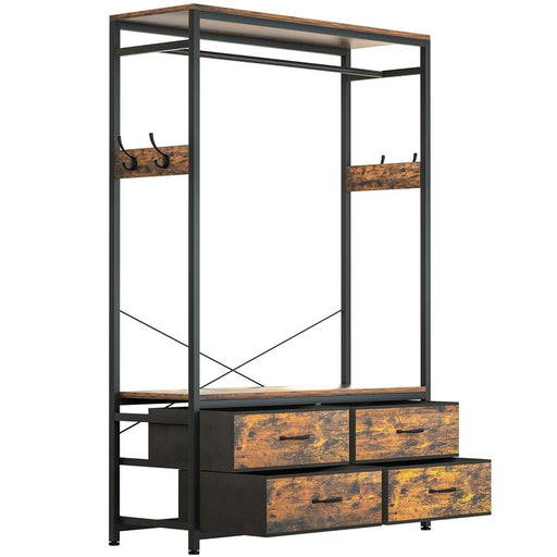 Yorbay Kleiderständer mit 4 Schubladenboxen, 100 x 40 x 180 cm - YB015 - T033 - 1 - yorbiy.com