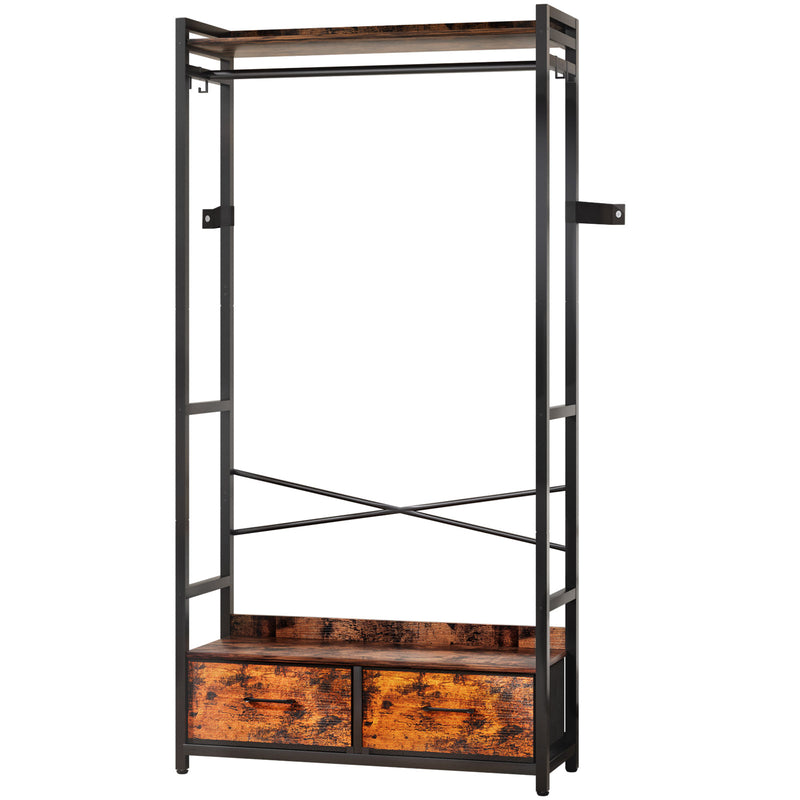 Yorbay Kleiderständer mit 2 Schubladen, 84 x 30 x 181 cm - YB088 - T072 - 1 - yorbiy.com