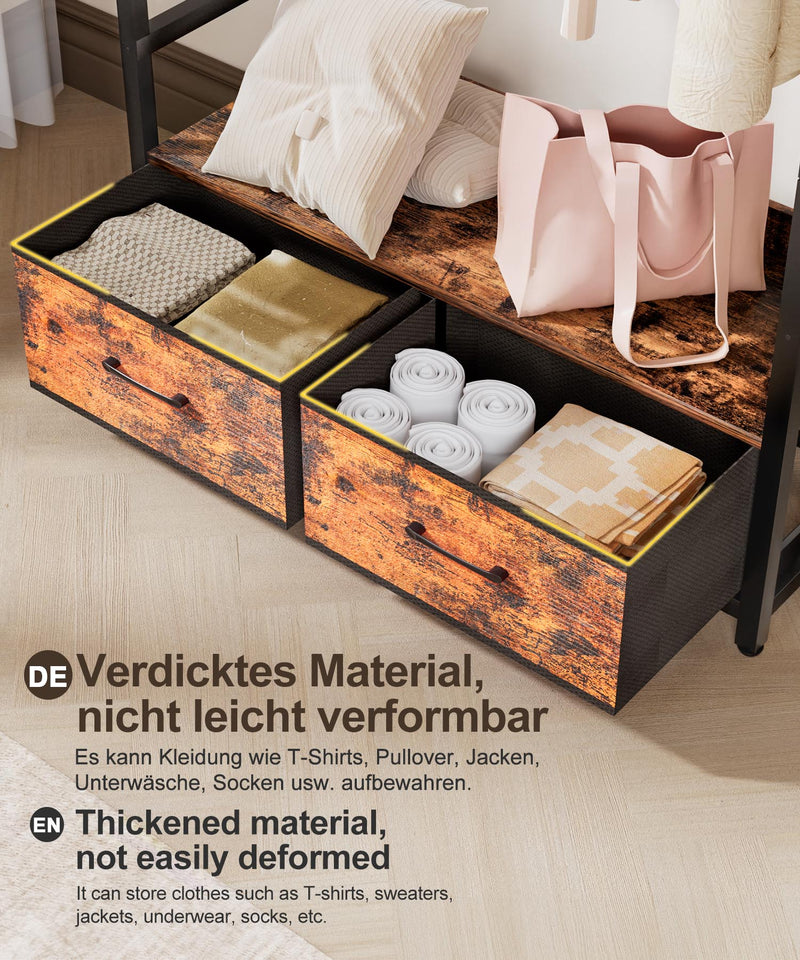Yorbay Kleiderständer mit 2 Schubladen, 84 x 30 x 181 cm - YB088 - T072 - 5 - yorbiy.com