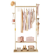 Yorbay Garderobenständer aus Holz mit Ablagen, 78 x 27 x 162,5 cm - YB090 - D045 - 1 - yorbiy.com