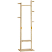 Yorbay Garderobenständer aus Holz mit Ablagen, 38 × 27 × 162 cm - YB090 - D046 - 1 - yorbiy.com
