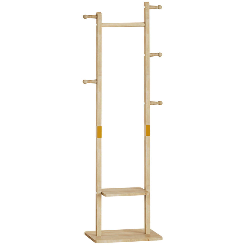 Yorbay Garderobenständer aus Holz mit Ablagen, 38 × 27 × 162 cm - YB090 - D046 - 1 - yorbiy.com