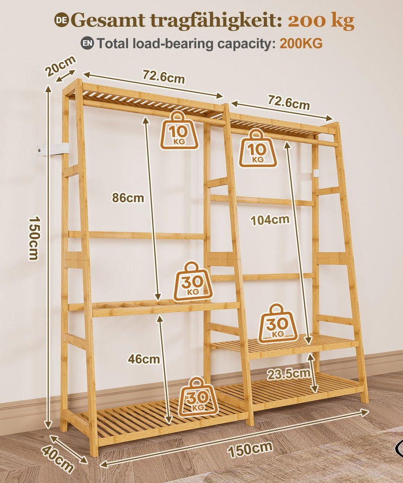 Yorbay Garderobenständer aus Bambus - YB102-Z109 - 11 - yorbiy.com